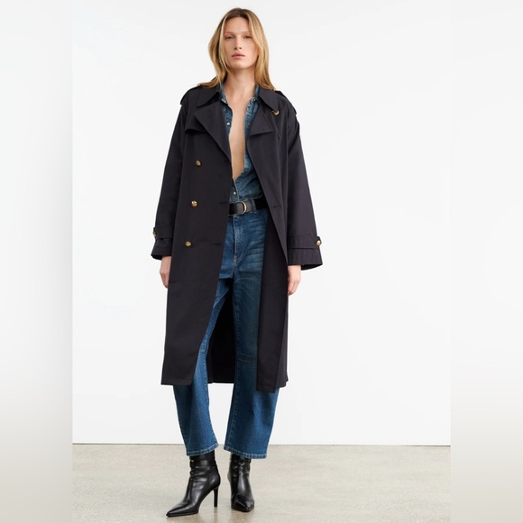 Nili Lotan Emerson Barrel Jean SZ 27 Classic Wash Blue - Picture 8 of 11